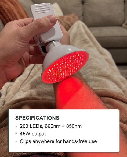 Red Light Clip Lamp
