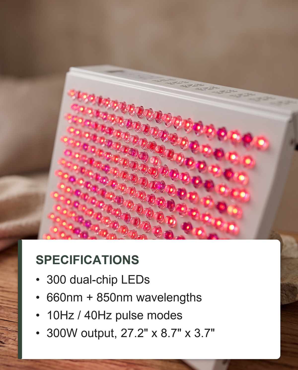Red Light Panel — 300 LED