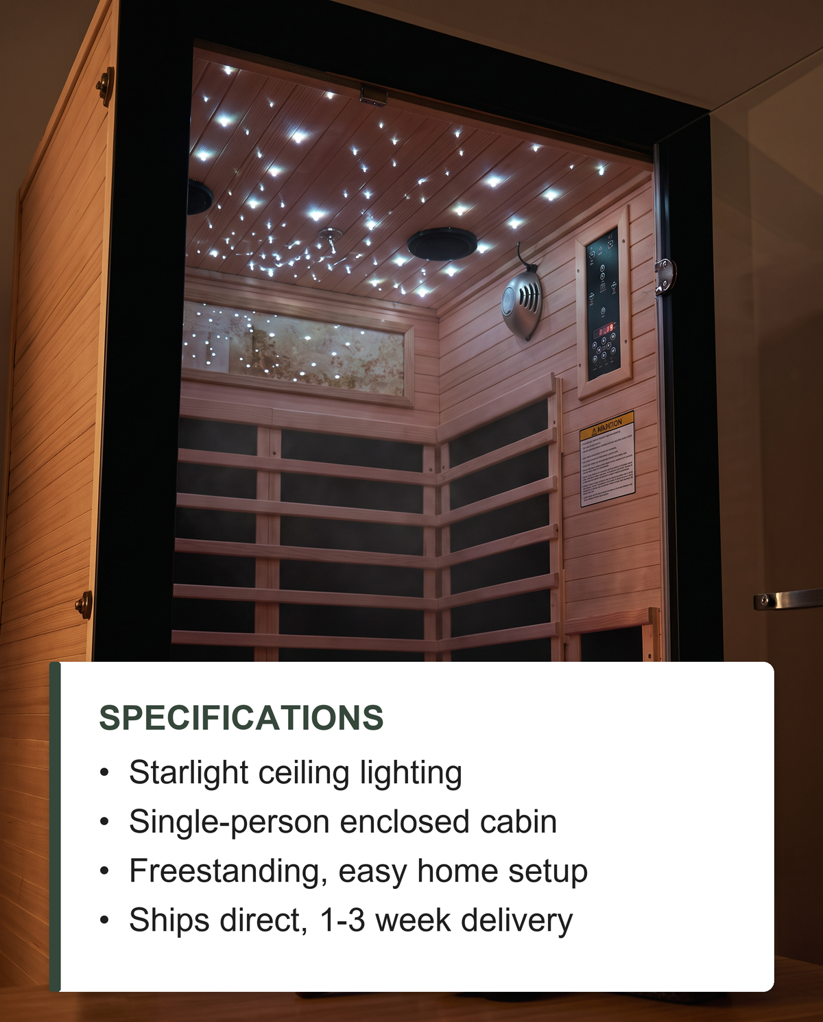 Single-Person Starlight Sauna