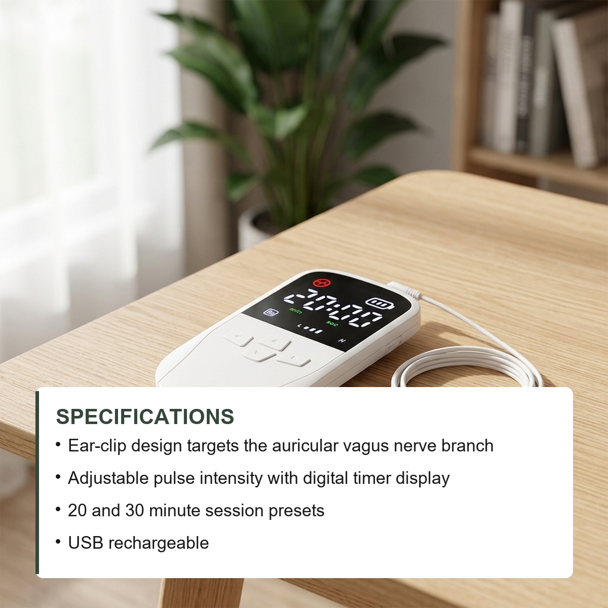 Vagus Nerve Stimulator ear clip specifications